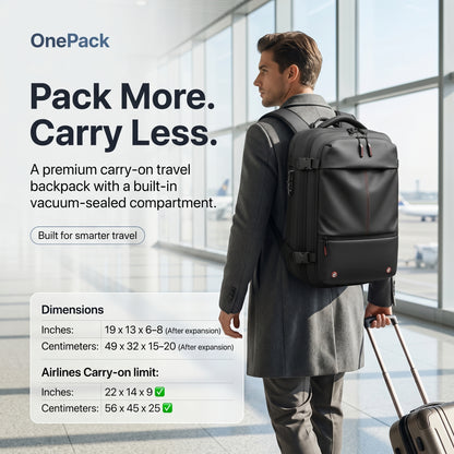 OnePack™ Vacuum Compression Travel Backpack